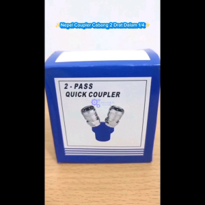 Nepel Coupler Cabang 2 Drat Dalam 1/4 PT Untuk Kompresor