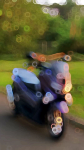 Stickee Skotlet Motor Hitam Lembayung Ungu