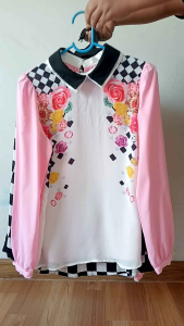 เสื้อแฟชั่นแขนยาวผู้หญิงมือ2 เสื้อแขนยาวคอปก คอบัว เสื้อแฟชั่นแขนยาวแต่งลายแต่งสี มือ2สภาพเยี่ยมพร้อมใส่