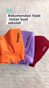 Jilbab Kerudung Sekolah Anak SD Free Bordir Custom Nama