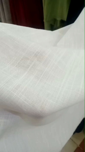 Bahan Kain Linen Slub Warna Putih Harga 05m