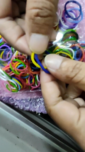 ยางกิโล ยางมัดผม ยางสดสด สีสด เส้นนุ่ม ยาง ตกแต่งทรงผม 22 สม