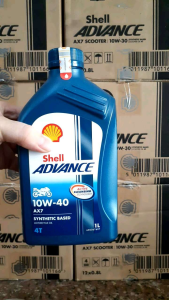 Oli Shell AX7 10W-40 1L Orisinil Oli Motor Bebek atau Manual Semi Sintetis