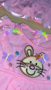 Gamis Bayi Anak Perempuan Umur 1-2 Tahun Bahan Rayon Motif Kelinci