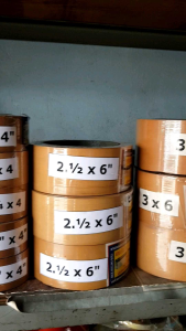 ยางกะเทาะข้าวเปลือก ยางกลม ยางขัดข้าว ขนาด 2.1/2 × 6" ขนาด 3" × 6" ตราสามห่วง