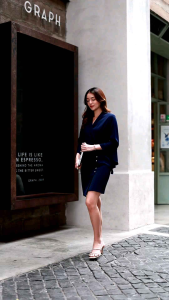 kade.bkk | เดรส รุ่น Daffodil เดรสป้ายหน้า กระดุมดอกไม้ ไม่มีกระเป๋า (KAD42)