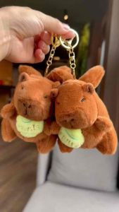 พวงกุญแจตุ๊กตานุ่มนิ่ม คาปิบาร่า ห้อยใส่กระเป๋า  สุดน่ารัก 201 พร้อมส่งในไทย