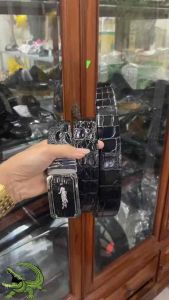 Thắt lưng cá sấu gù gai ngầu cho nam