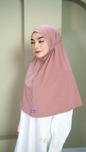 ARRAFI Hijab Instan AR 421 New Bergo Tali Belakang Stella Premium Polos Non Pet √ Armyna Hijab ||