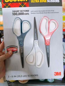 Bộ 3 kéo chất liệu Titanium siêu bền Scotch Precision Ultra Edge Scissor 3M Mỹ.
