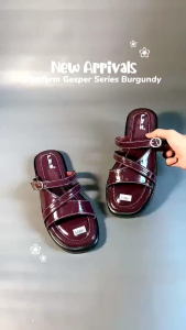 Sandal Platform Wanita Kekinian - Sandal flat Kokop silang Terbaru Dengan Bantalan busa Empuk