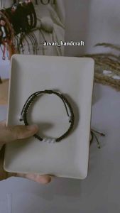 Gelang Persahabatan Mutiara Model Rajut // Gelang Tali Rajut Mutiara Persahabatan Bracelet