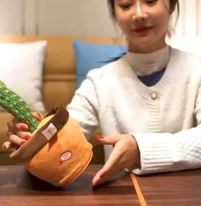 Dancing Cactus Repeat Talking Toy Electronic Plush Toys Can Sing Record Lighten USB Charging Early Education Funny Gift