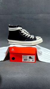 (FREE ONGKIR) Sepatu Converse 70s High Egret Black White SEKOLAH CASUAL KOREAN STYLE