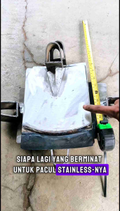Cangkul Pacul Sawah Stainless Steel Sambung Terek Baja Di Jamin Anti Lengker Super Tajam Asli Jawa
