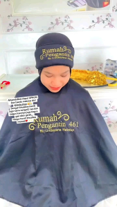 APRON MUA MAKE-UP/ CAPE MUA CUSTOM BORDIR MAKEUP CELEMEK MANTEN