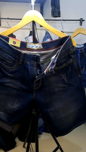 CELANA JEANS PENDEK PRIA STRAIGHT BROWN ND DISTRO LASER TERLARIS BEST SELLER