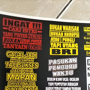 Stiker Kata Kata | Stiker 1 Lembar | Stiker Pack