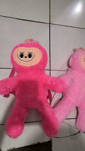 tas ransel labubu the monster viral tas gendong anak lucu tas boneka bulu SNI 60CM