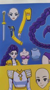 Set 6in1 sticker các cô gái Kpop Hunter cool ngầu