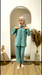 Promo Setelan Giga Cringkle Airflow Premium Wanita Dewasa Jumbo Terbaru Termurah Best Seller BisaCod