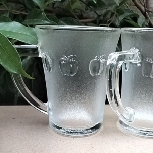 2pcs cangkir kopi/gelas kopi bahan kaca tebal/gelas kaca/gelas kopi/gelas gagang/gelas mewah