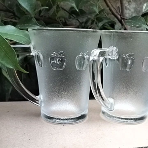 2pcs Cangkir Kopi Bahan Kaca Tebal/Gelas Kopi