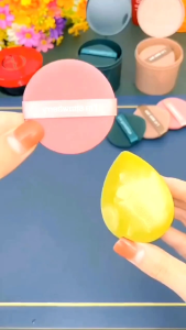 7pcs Spons Puff Air Cushion Sponge BB Cream Blending Puff Foundation Cair / Powder + Box