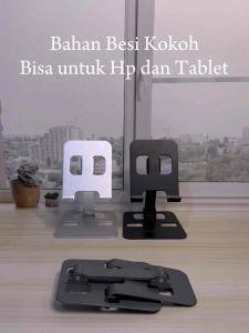 Phone Holder Hp Aluminium CNC Stand Holder di Meja