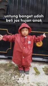 Raincoat Jas Hujan Anak Edjas Setelan Pria Wanita Bahan PVC 0.25 Tebal Lentur Anti Rembes