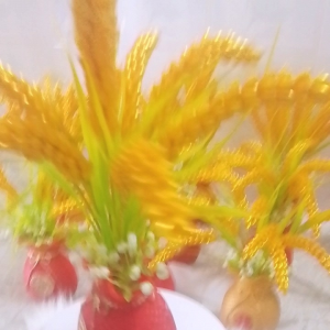 bông lúa vàng cắm bình túi tiền cao 40cm thích hợp trang trí nhà cửa hàng bàn làm việc hợp phong thủy