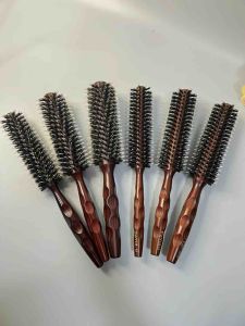 Fayi Hairdressing Professional wooden Round Hair Brush