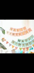 2.5meter Happy Birthday gilded letters banner for party needs party supplies