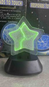 Ready Stock Plasma Plate Invisible Plasma Star Shape Magic Lamp Star Led lighting Green Respond To Touch Lamp