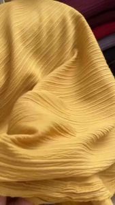 Wrinkle Viscose rib stripe Jacquard Brocade Ironless Kain Pasang Plain Bidang 60 Fabric