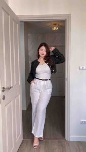 กางเกงพรางหุ่น 100%ลินิน โปแลนด์ M-10XL รุ่น Daisy Pants