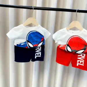 [ COMBO 3 BỘ ] Đồ bộ bé trai in hình siêu nhân thun cotton co giãn thoáng mát. ( Size 7 - 19 kg ). M3