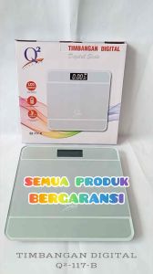 Timbangan Badan Digital 180 Kg Q2 117B 28cm GSF Packing Bubble Wrap Premium Tempered Glass