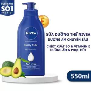 Sữa Dưỡng Thể Nivea 550ml Dưỡng Ẩm Và Phục Hồi Da Chuyên Sâu Nivea Intensive Moisture Body Milk