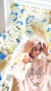 Gamis syari terbaru printing digital full ceruty Ld 110 PB 140