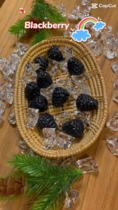 แบล็คเบอรี่ปลอม (ขายยก 10 ลูก ) วัสดุผลิตจากยาง ล้างน้ำทำความสะอาดได้