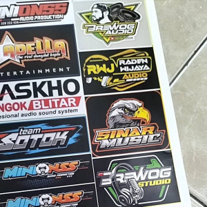 STIKER SOUNDSYSTEM JUMBO UKURAN 31cmX47cm | STIKER PACK ISI 26 | STIKER MURAH 1 LEMBAR