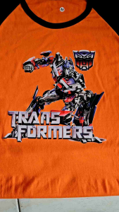 kaos anak-anak / Kaos Raglan 3\4 Anak/kaos anak Trasformer DTF