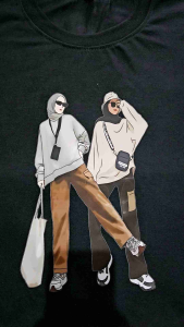 Kaos Atasan Oblong Wanita Lengan Pendek 2 FASHION DTF