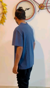 T Shirt Lelaki Men Short Sleeve Cotton Linen Blend Solid T Shirt Summer Casual V Neck Slim Fit Baju