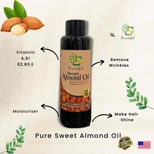 Pure Sweet Almond Oil - Cold Pressed - 100ml / 500ml  -  Imported From USA