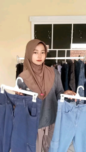 CELANA HIGHWAISH CARGO JEANS WANITA VOL 2