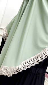 Hijab / Jilbab / Kerudung / Bergo / Khimar Instan Jersey Serut Renda / Renda Serut Model Bergo Terbaru TermurahTerjangkau dan Terlaris / Kerudung Wanita/ Muslimah Hijab.Bisa COD