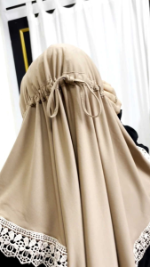 Jilbab Instan Jersey Serut Renda / Model Bergo / Hijab Terbaru Termurah, Terjangkau dan Terlaris / Kerudung Wanita / Muslimah Hijab. Bisa COD