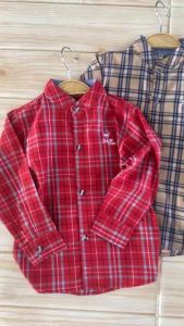 ชุดเสื้อเชิ้ตเด็กแขนยาวลายสก็อต พร้อมส่งคุณ 🌸🌸